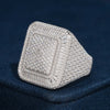 Square Stylish Moissanite Diamond Hip Hop Ring