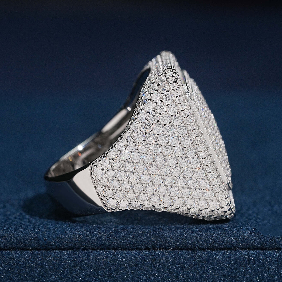 Square Stylish Moissanite Diamond Hip Hop Ring