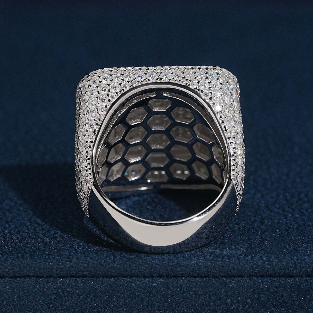 Square Stylish Moissanite Diamond Hip Hop Ring