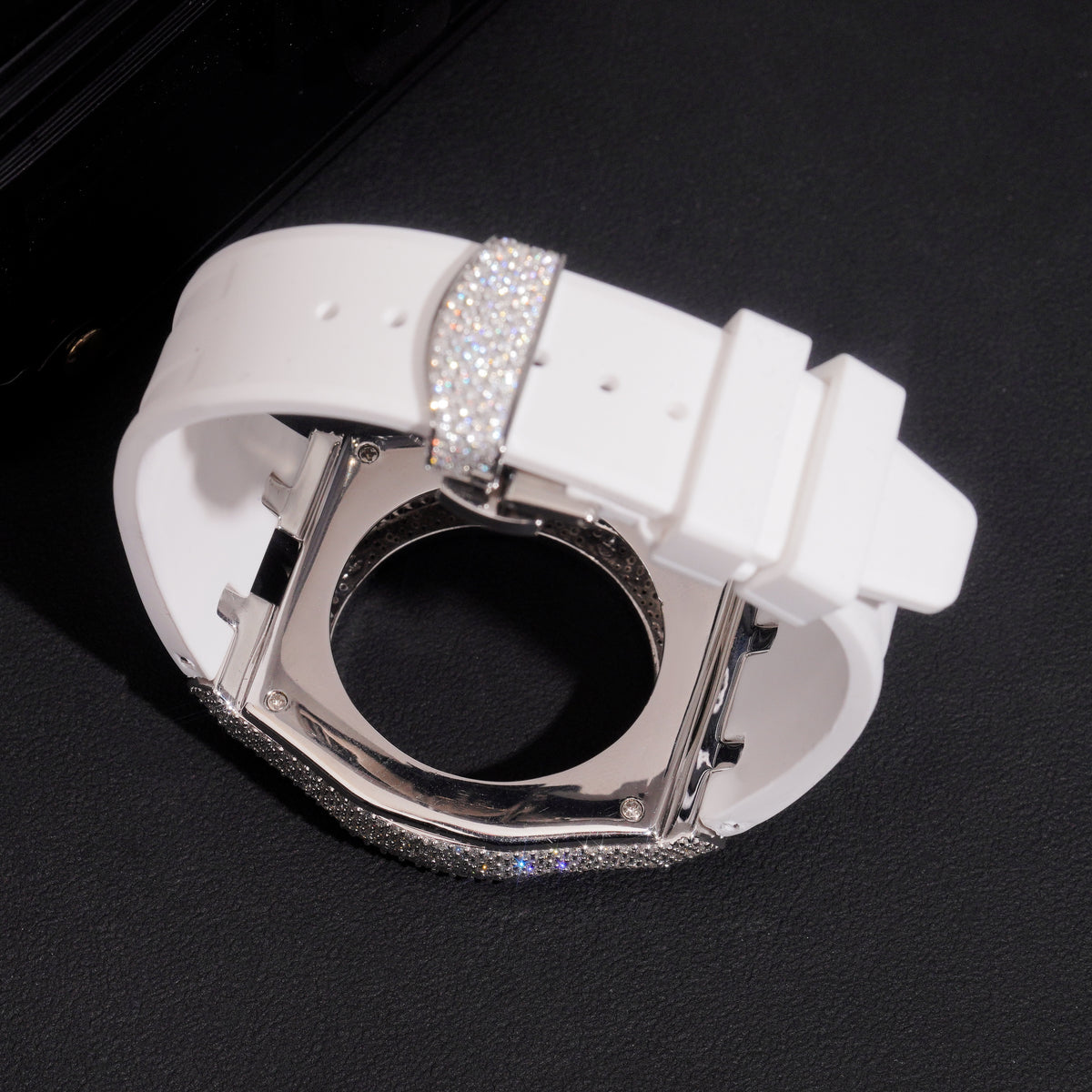 Royal Pop Iced Out Watch Case With Strap Moissanite Diamond