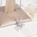 Hot Sell 1CT Princess Cut Moissanite Diamond Solitaire Necklace For Women