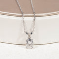 Solitaire Diamond Necklace 1CT Oval Cut Moissanite Solid Silver 925 For Women Necklace