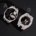 Royal Pop Iced Out Case With Strap With Black Band Moissanite