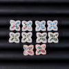 New Arrival 18MM Width Clover Moissanite Stud Earrings Screw Back 925 Silver