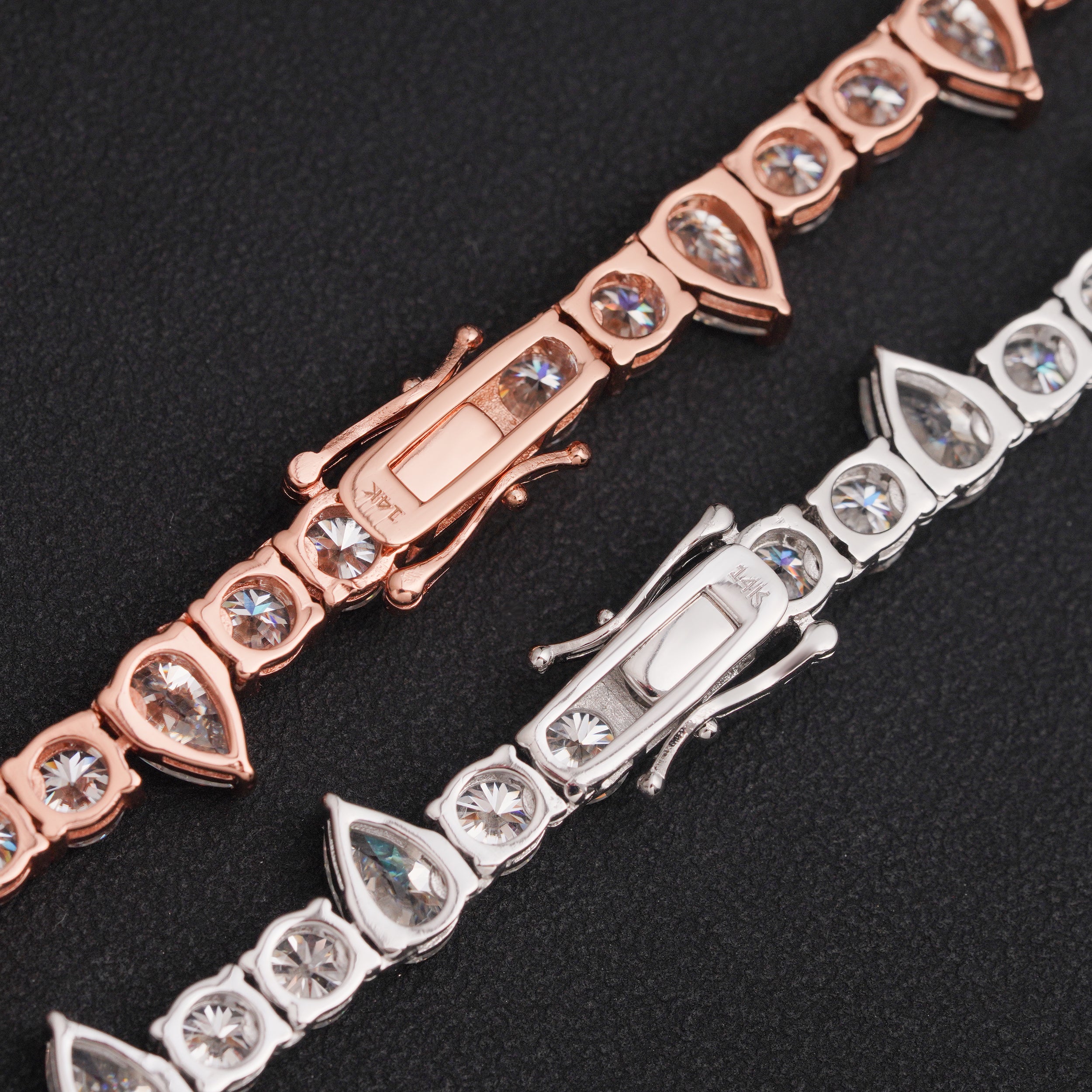 Moissanite Diamond Spike Tennis Chain 5MM 925 Sterling Silver