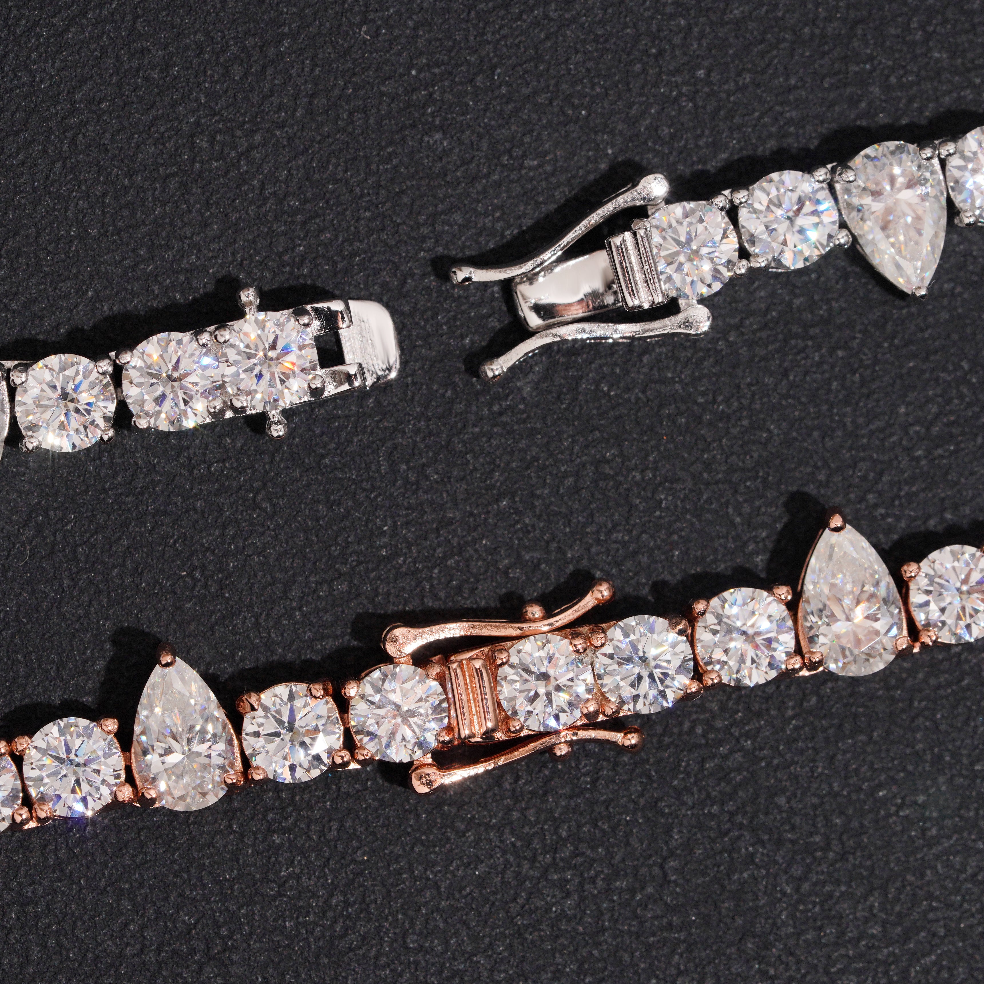 Moissanite Diamond Spike Tennis Chain 5MM 925 Sterling Silver