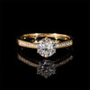 10k Solid Yellow Gold 1CT VVS Moissanite Diamond Engagement Ring Jewelry Women