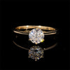 Classic Six Prongs Setting 1CT VVS Moissanite D Color 14K Solid Gold Engagement Ring