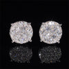 VVS Moissanite Earrings Screw Back For Men Iced Out 925 Silver