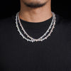 Moissanite Diamond Spike Tennis Chain 5MM 925 Sterling Silver