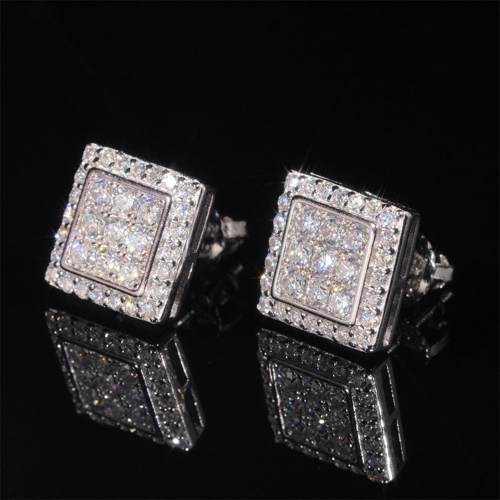 VVS Moissanite Diamond Pass Diamond Tester Stud Earrings For Men