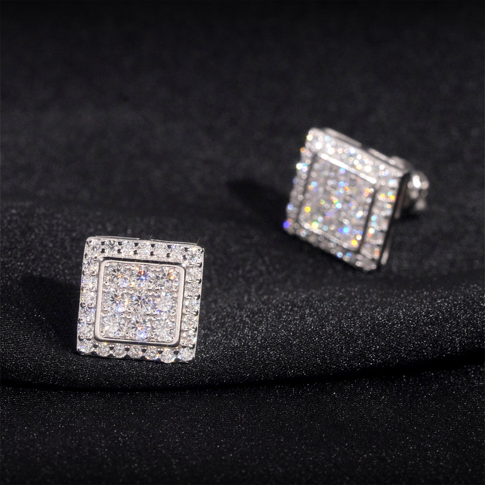 VVS Moissanite Diamond Pass Diamond Tester Stud Earrings For Men