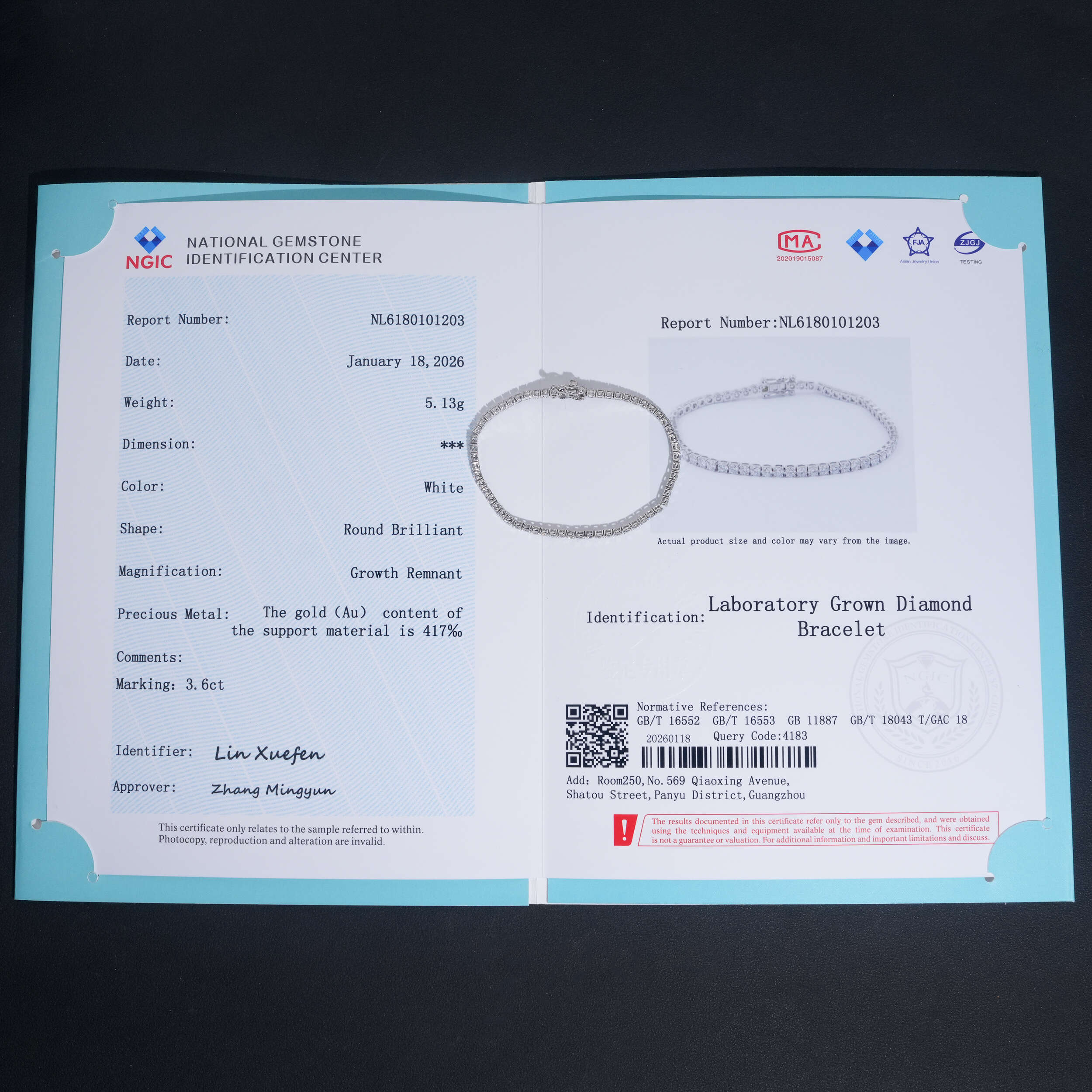 10K White Gold 2MM VVS Lab Diamond Tennis Bracelet