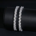 Pear Cut VVS Moissanite Tennis Bracelet 925 Silver