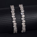 925 Silver 1CT Pear Cut VVS Moissanite Diamond Tennis Bracelet