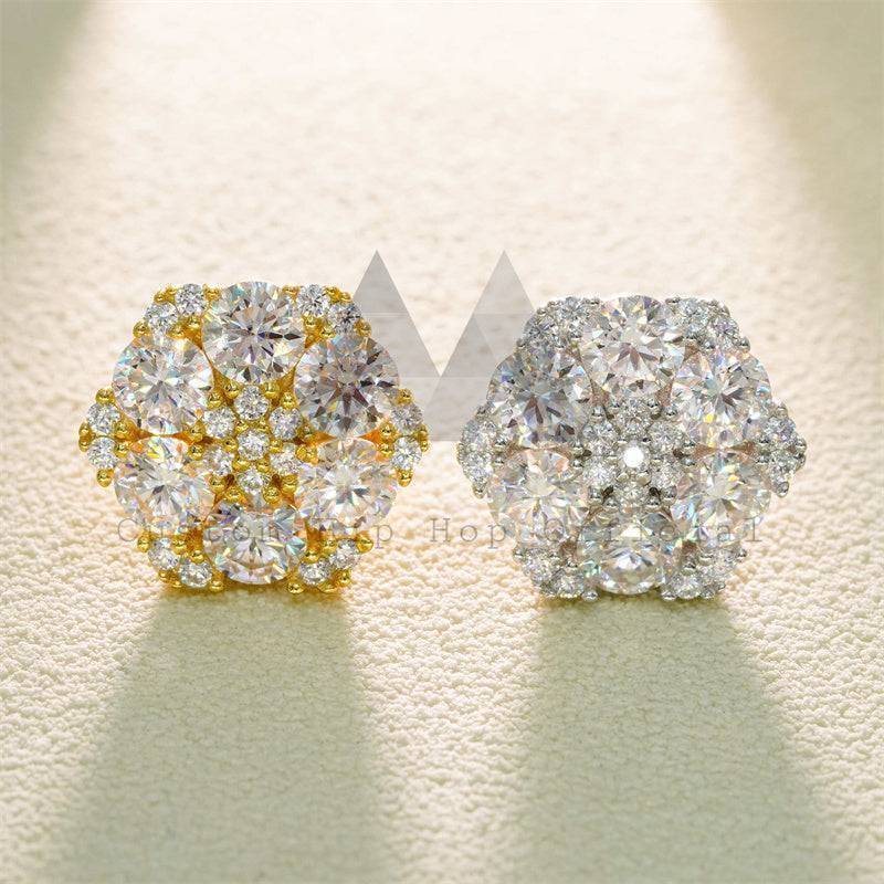 Luxury VVS Moissanite Diamond Iced Out Buss Down Earrings Screw Back hip hop jewelry0