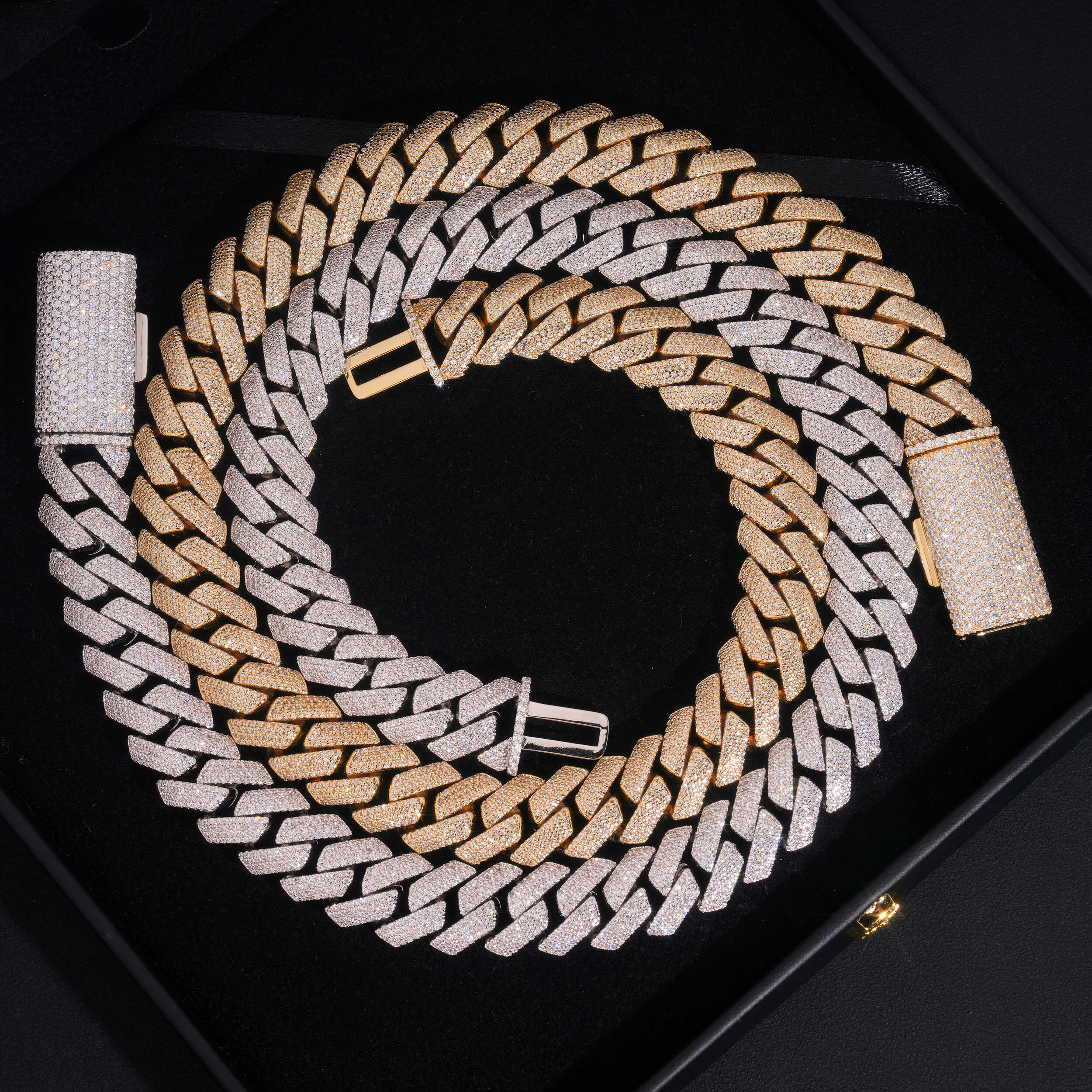 VVS CZ 15MM Prong Set Cuban Link Chain Necklace
