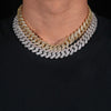 VVS CZ 15MM Prong Set Cuban Link Chain Necklace