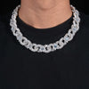 VVS CZ 18MM Flower Infinity Link Chain Necklace