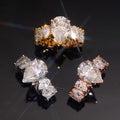 Large Carat Pear Cut Moissanite Diamond Ring
