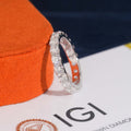 925 Sterling Silver Lab Grown Diamond 3MM Eternity Ring Band