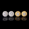 Fashion Design Iced Out 925 Silver VVS Moissanite Diamond Screw Back Stud Earrings