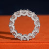 925 Sterling Silver Lab Grown Diamond 50 Pointer Eternity Ring Band Side Iced