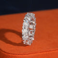925 Sterling Silver Lab Grown Diamond 50 Pointer Eternity Ring Band Side Iced