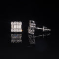 10K White Gold VVS Lab Grown Diamond Stud Earrings For Men