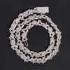 VVS Moissanite Diamond Iced Out 12MM Flower Link Infinity Chain Necklace