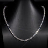 5MM Round Mix Emerald Moissanite Diamond Tennis Chain Necklace