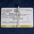 925 Sterling Silver Lab Grown Diamond Ankh Cross Pendant Charm