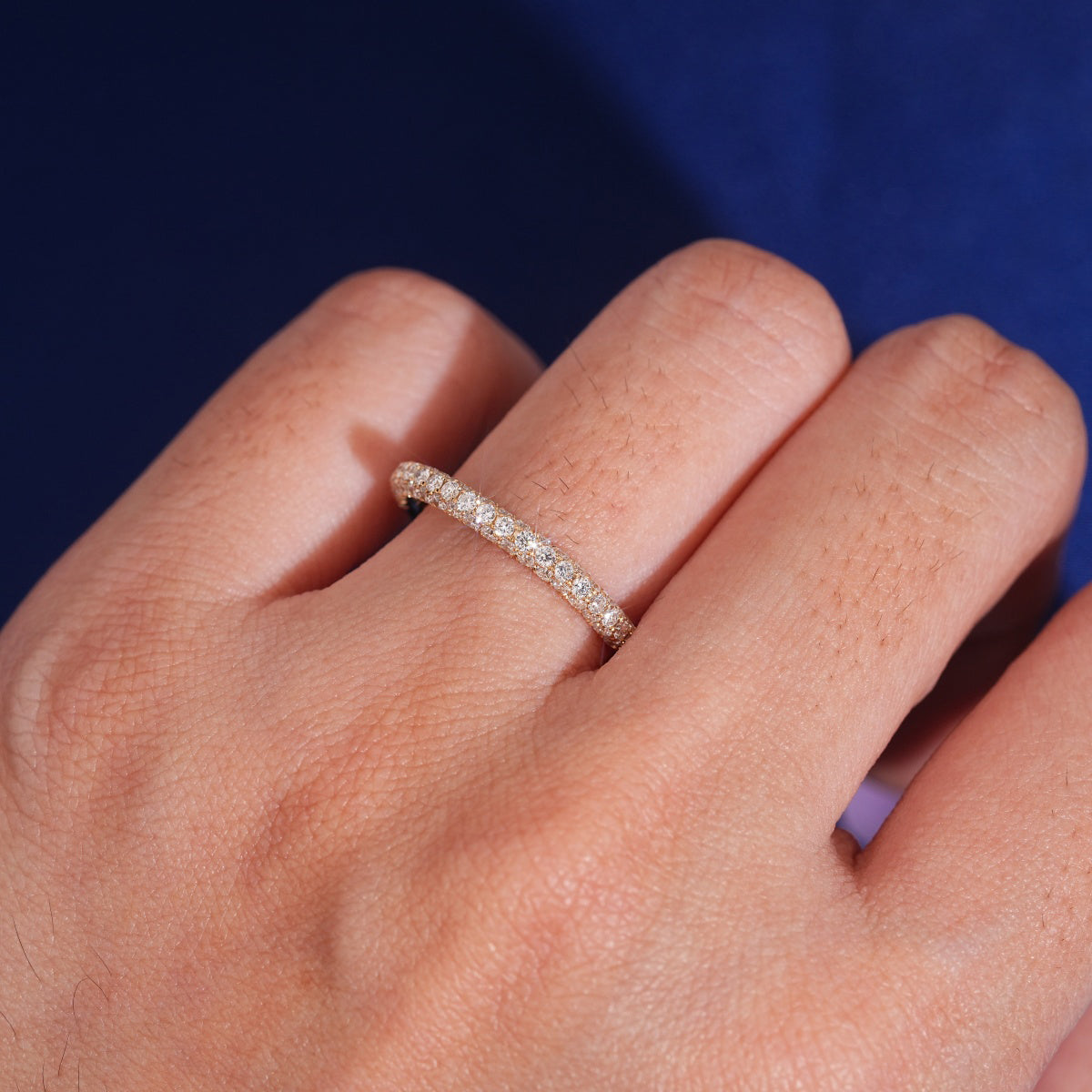 10k Yellow Gold Lab Grown Diamond Eternity Ring Band 1.73G Women