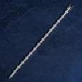 925 Sterling Silver Lab Grown Diamond Cross Spike Tennis Bracelet 3MM