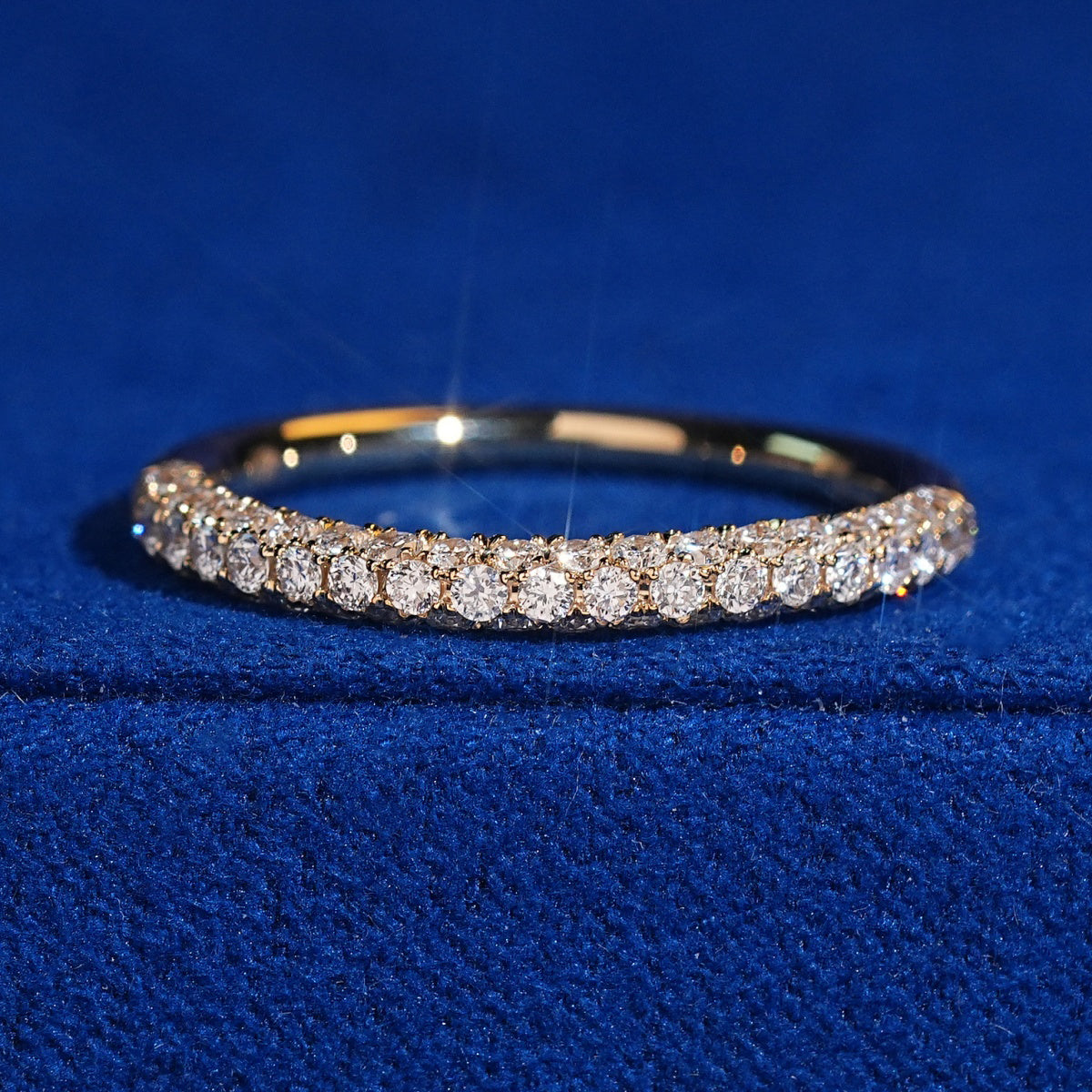 10k Yellow Gold Lab Grown Diamond Eternity Ring Band 1.73G Women