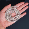 Sterling Silver VVS Oval Cut Moissanite Diamond Tennis Chain Necklace