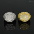Men's Iced Out Moissanite Diamond Hip Hop Ring Fashion Round Circle Style