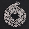 10MM Evil Eye Infinity Link Chain Necklace Moissanite Diamond