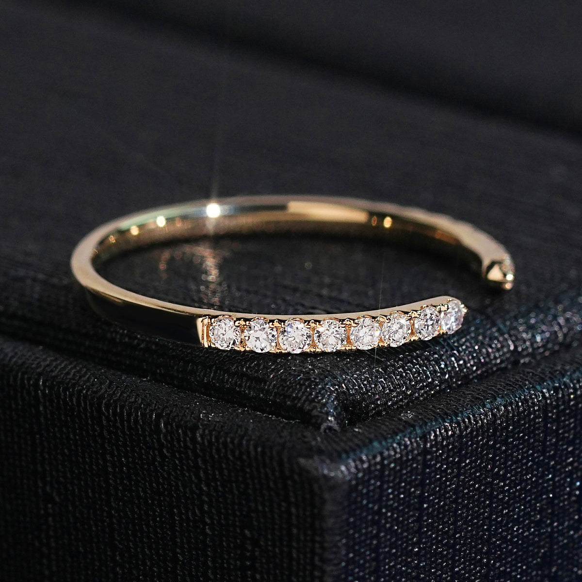 10K Yellow Gold Lab Grown Diamond Eternity Ring Wedding Band
