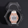 DW5600 G Shock Iced Out Watch With Skull Logo Moissanite Diamond