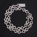 12MM Infinity Chain Necklace 925 Silver Moissanite Diamond