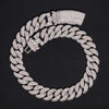 New Arrival Fancy Cut Unique Design 20MM Moissanite Diamond Cuban Link Chain Necklace