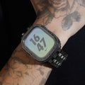Black Mix White Moissanite Diamond Iwatch Case And Band 49MM