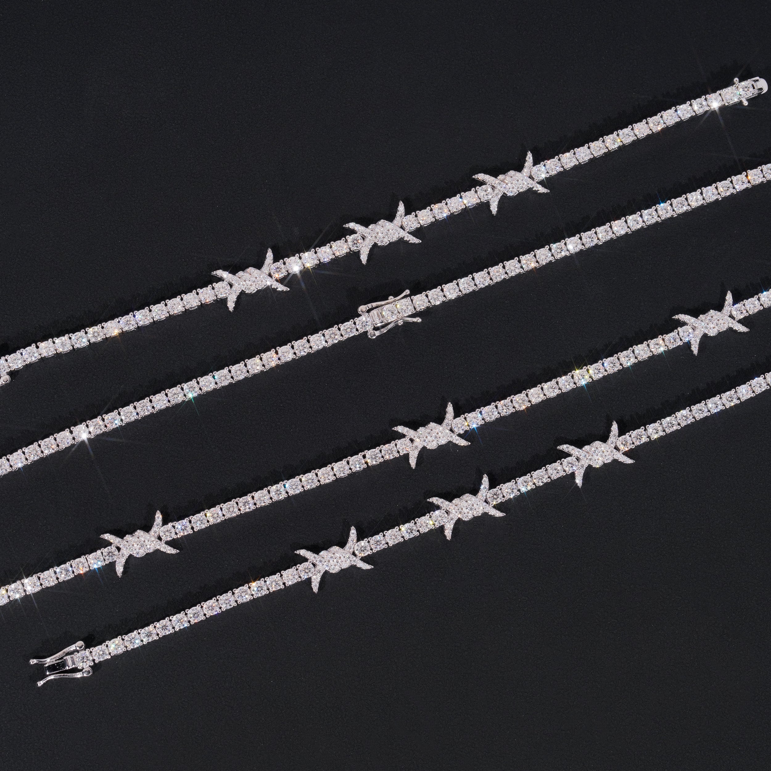 NEW arrival Sterling Silver 925 Wire Link 3MM Tennis Chain And Bracelet