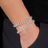 5MM Heart Cut Moissanite Diamond Tennis Bracelet Sterling Silver 925