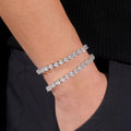 5MM Heart Cut Moissanite Diamond Tennis Bracelet Sterling Silver 925