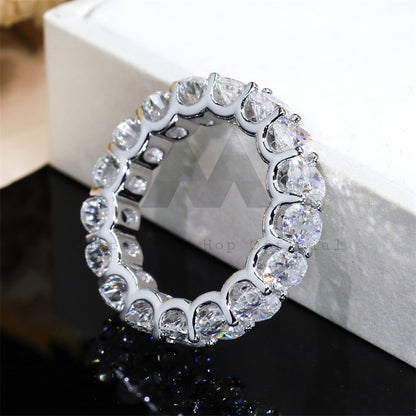 Classic design Sterling Silver 925 oval Moissanite eternity ring5