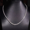 925 Sterling Silver Moissanite Diamond Gradient Size Tennis Necklace Bracelet