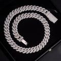 16MM Miami Cuban Link Chain Neckalce Moissanite Diamond