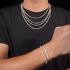 925 Sterling Silver VVS Lab Grown Diamond Tennis Chain 2MM